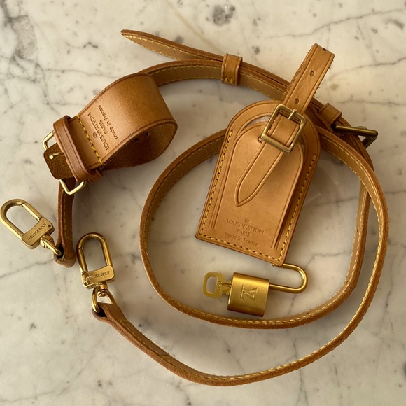 Authentic Louis Vuitton Strap Complete Bag Set Vachetta Leather - Picture 2 of 10